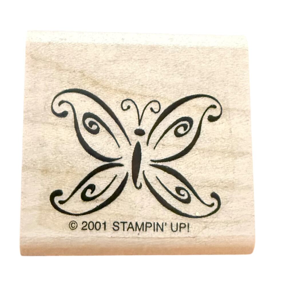 Stampin' Up! 2001 Artistic Single Butterfly Crafting Scrapbooking Rubber Stamp